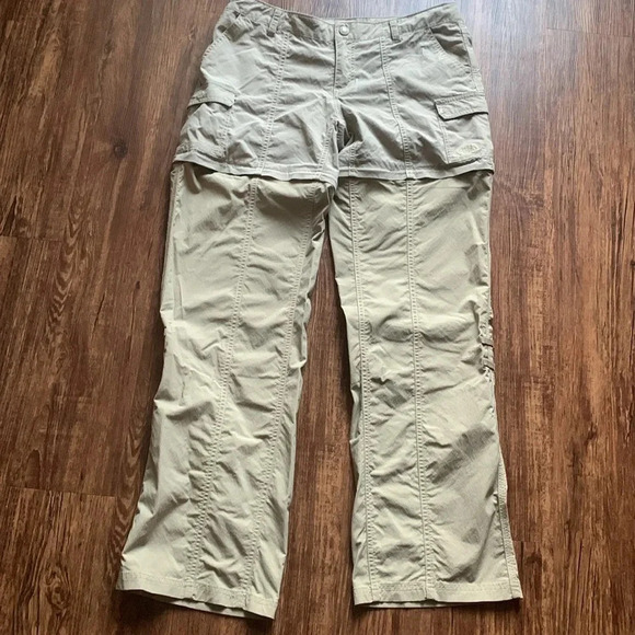 The North Face Khaki Cargo Pant Convertible to Shorts Size 10 - Picture 2 of 13